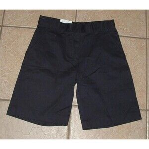 Unisex Sz 14 School Uniform Adjustable Waist Dark Blue Bermuda Shorts NEW NWT